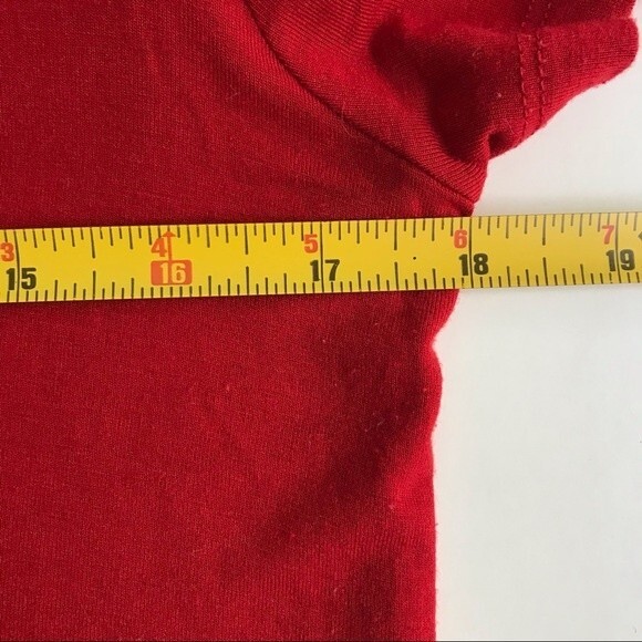 Merona Red V Neck T Shirt Short Sleeve Women's Size Small - Picture 3 of 9